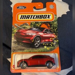 Matchbox Red 2021 Ford Mustang Mach-E Toy Car
